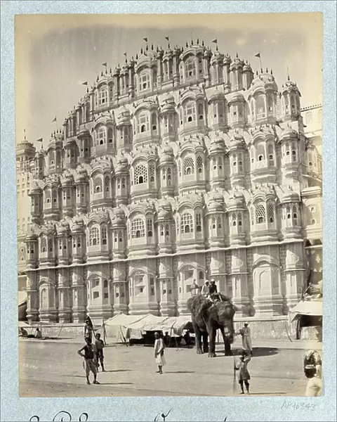 The Palace of Winds (Hawa Mahal), (18th century), in Jaipur (India) - Photograph second half of the 19th century