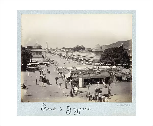 View of a street in Jaipur (India) - Second half of the 19th century photography