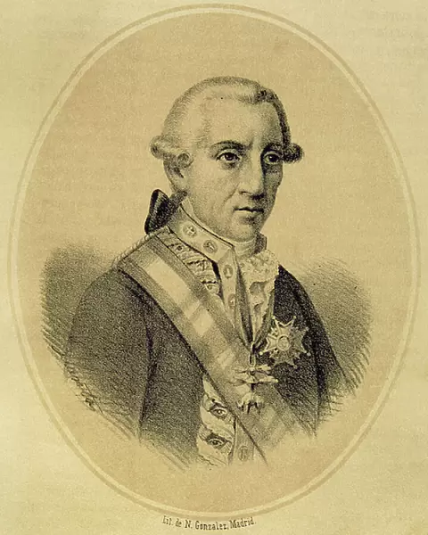 Count of Floridablanca (Conde de Floridablanca) (Jose Monino y Redondo) (Murcia, 1728 -Sevilla, 1808). Spanish statesman and minister. First secretary of state (1777-1792). Engraving, 19th century