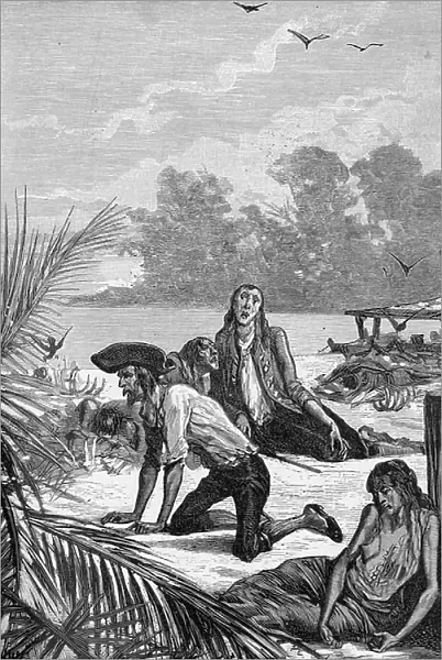 The new world, the discovery of the Americas: The emigrants of Guyana while they are dying of hunger
