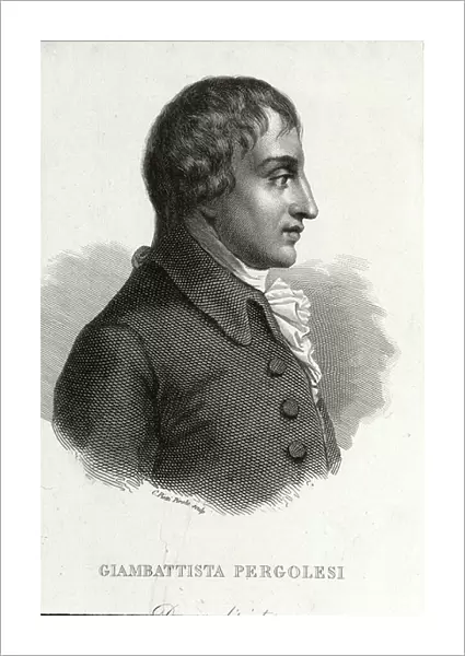 Portrait of Giovanni Battista Pergolesi (engraving)