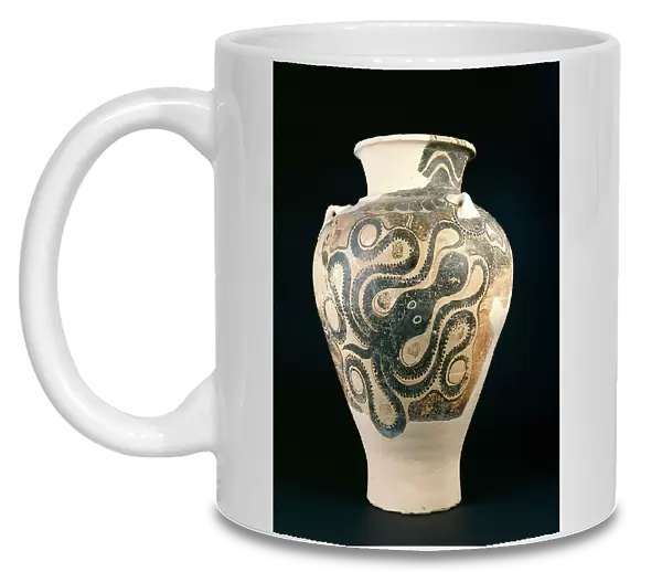 Jar with octopus motif, -50 BC (clay, pigment)