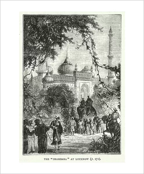 Imambara, Lucknow, India (engraving)