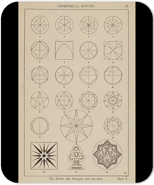 Ornament: Geometrical Motives, The Sector, the Polygon, and the Star (engraving)