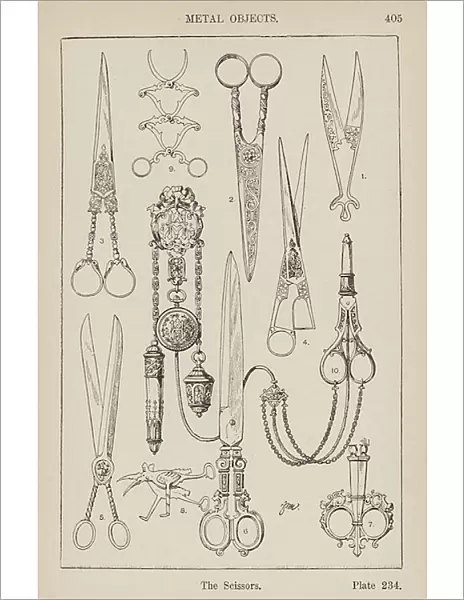 Ornament: Metal Objects, The Scissors (engraving)