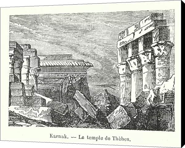 Karnak, Le temple de Thebes (engraving)