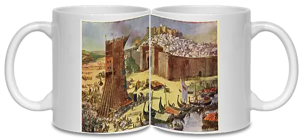 Capture of Lisbon, 1147 (colour litho)
