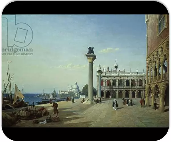 View of Venice: The Piazzetta Seen from the Riva degli Schiavoni, 1835-45 (oil on canvas)