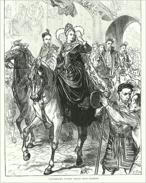 Queen Elizabeth I's public entry into London (engraving)