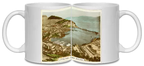 Photocard, 1930s: Lyttelton, New Zealand (coloured photo)