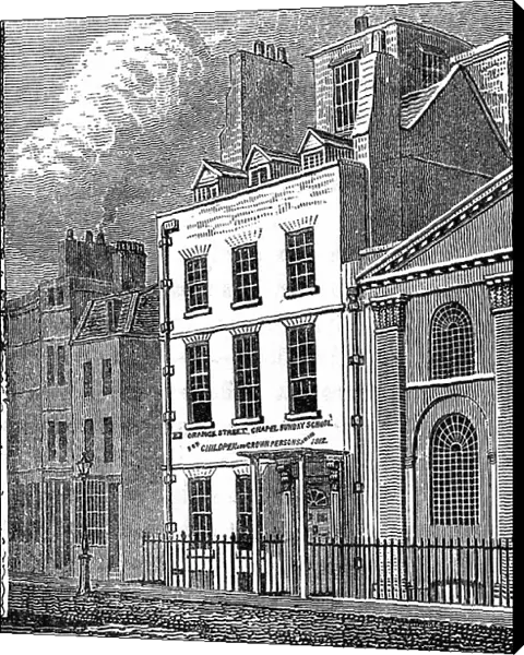 Isaac Newton's (1642-1727) house on corner of Orange and St Martin's Streets, London, as it appeared c1880. Wood engraving