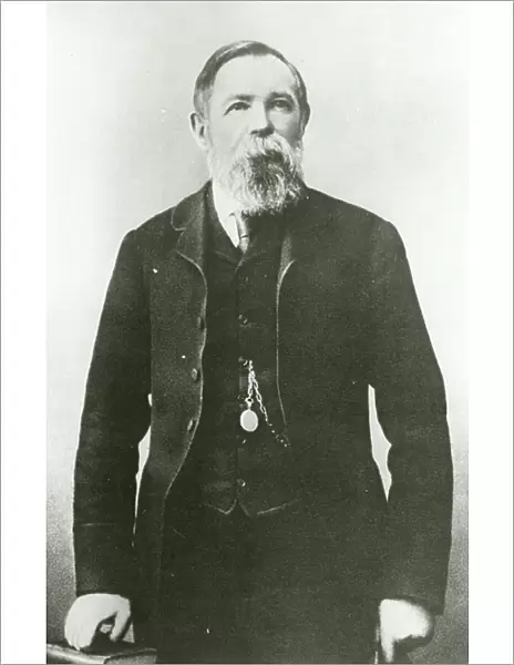 Portrait of Friedrich Engels (b / w photo)