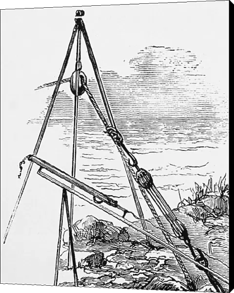 A demonstration of Captain Jernigan's method of saving lives, 1850