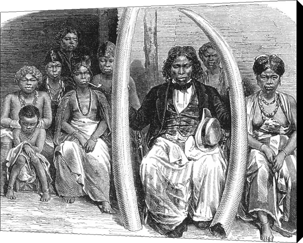 Ivory merchant and his family-Gabon 1865 - TOUR DU MONDE journal des voyages 1865