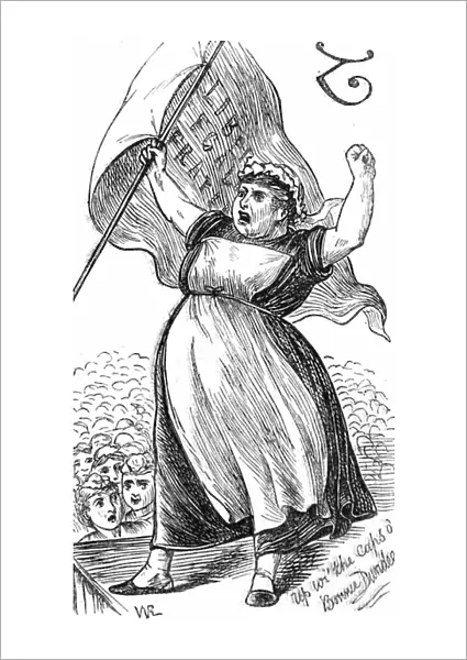 Illustration depicting a scene during the London Dock Labourers Strike, 1889 (engraving)