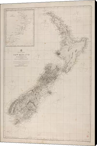 Chart of New Zealand, 1856-81 (print)