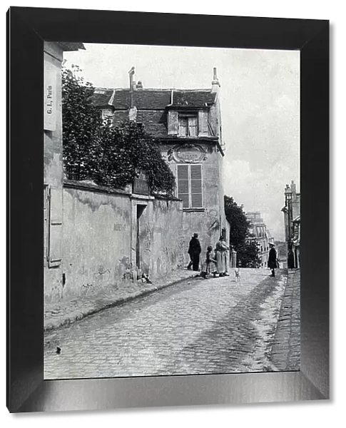 View of the rue du Mont Cenis in Montmartre, Paris, c.1906 (b / w photo)