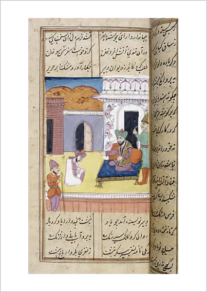 The poet Nezami recounts the tales of Alexander the great, 12th century (manuscript)