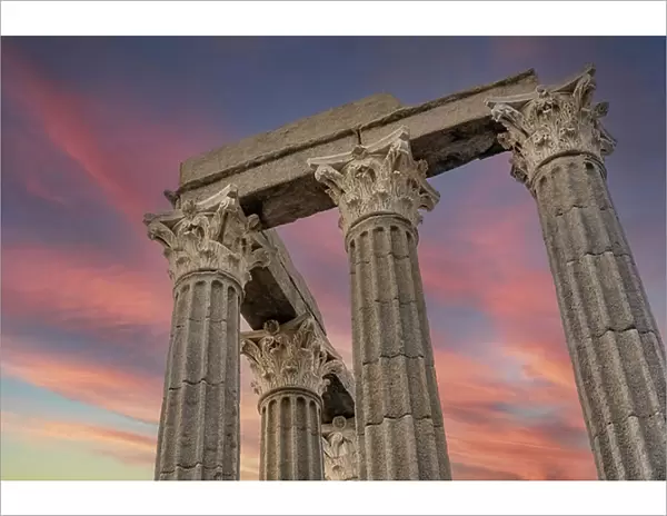 Columns of the Temple of Diana, Evora, Portugal. 1st century