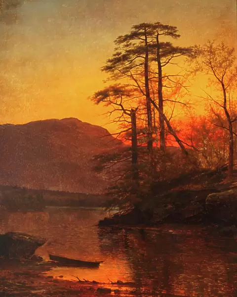 Evening on the Ausable River 1875 (Oil on canvas)