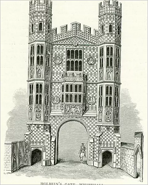 Holbein's Gate, Whitehall, London. Built in the time of Henry VIII it was demolished in 1750