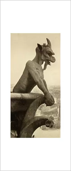 Photographic print of the Gargoyles on the west front of the Cathedral of Notre-Dame