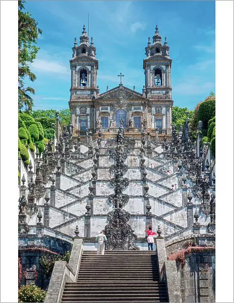The Baroque Stairway of the Five Senses, Bom Jesus do Monte sanctuary, Braga, Portugal (photo)