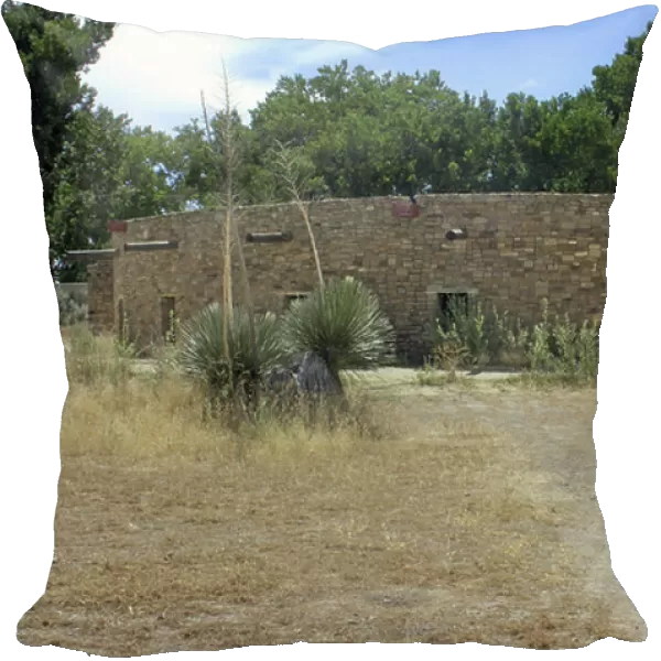 A great kiva reconstructed at Aztec National Monument, an Anasazi / Ancestral Puebloan village in New Mexico