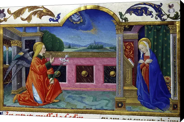 The Annunciation, 15th century (miniature)