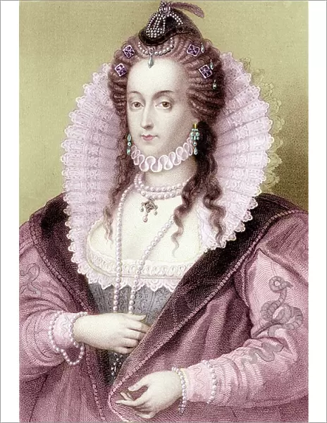 Portrait of Queen Elizabeth I of England (1533-1603) (engraving)