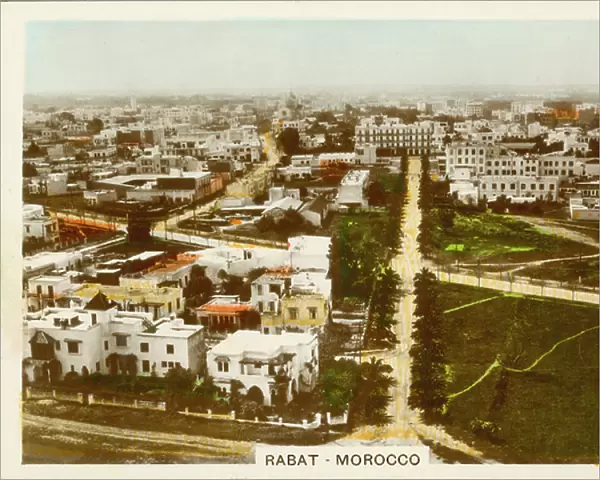 Photocard, 1930s: Rabat, Morocco (coloured photo)