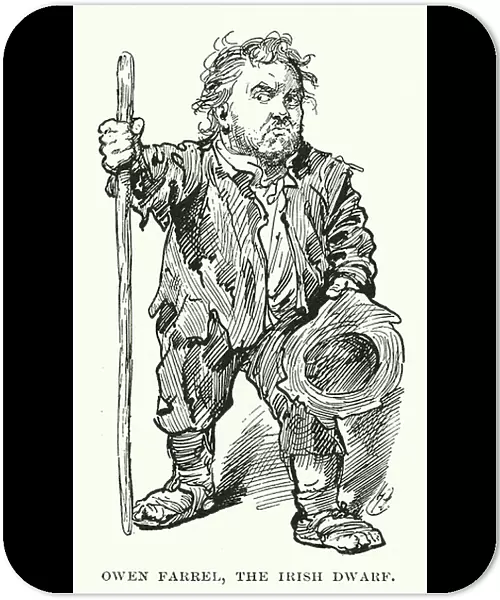 Owen Farrel, the Irish Dwarf (litho)