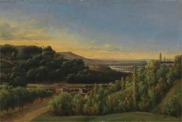 View of Saint-Cloud, Near the Seine, 1809 (oil on fabric)