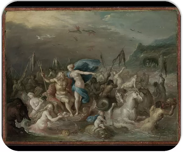 The Triumph of Neptune and Amphitrite, 1630s (oil on copper, mounted on wood)