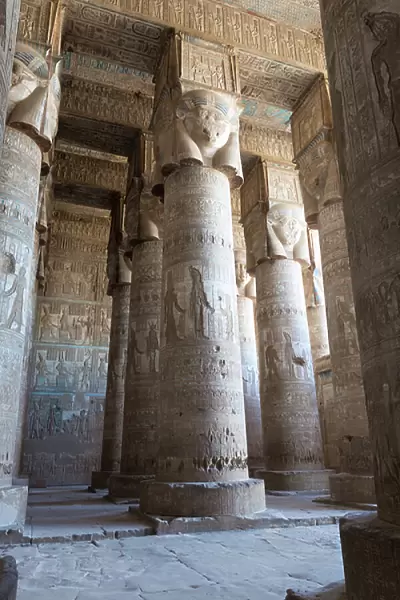 Outer hypostyle hall, temple of Hathor, Dendara, Egypt