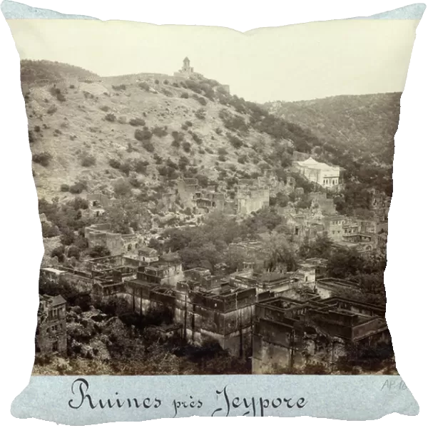 View of the landscape and ruins near Jaipur (India) - Photograph second half of the 19th century