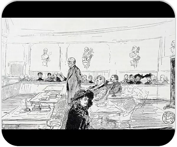 A scene with the Supreme Court, 1830 (engraving)