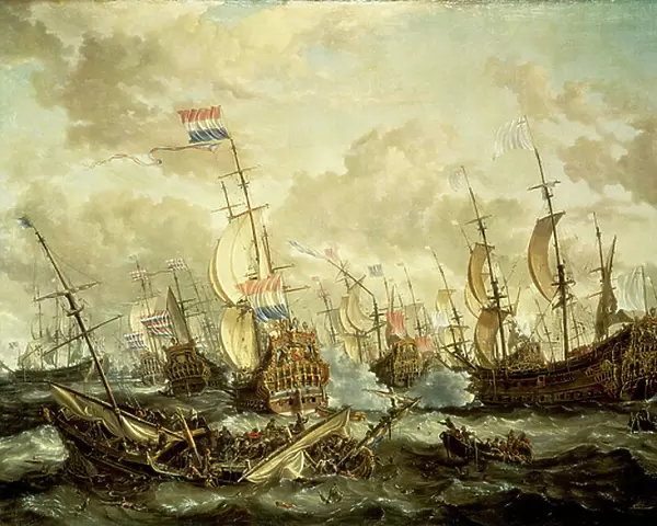 HMS Royal Prince and other vessels at the Four Days Battle, 1-4 June 1666, late 17th century (oil on canvas)
