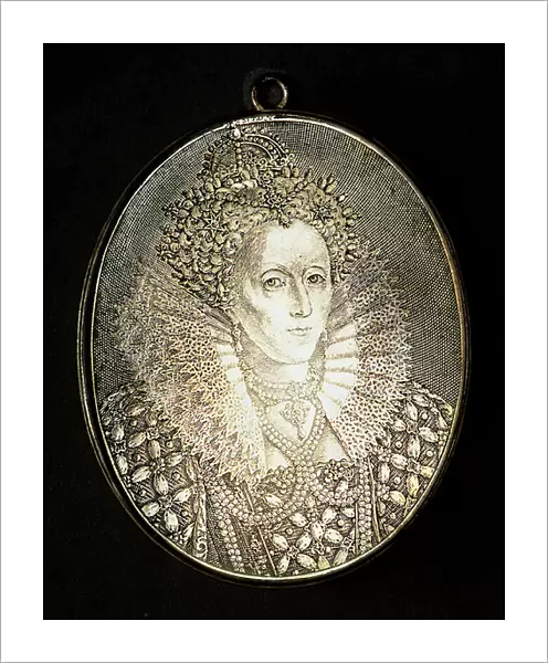 Counter commemorating Queen Elizabeth I; obverse, c.1613 (silver)