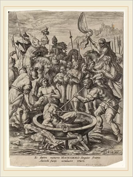 Crispijn van de Passe I after Maarten de Vos, History of the Maccabees, Dutch, c