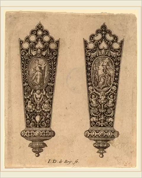 Theodor de Bry (Flemish, 1528-1598), Ornament for Knife Handle, engraving