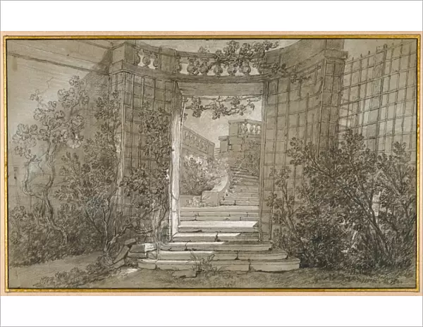 Landscape with a Staircase and a Balustrade