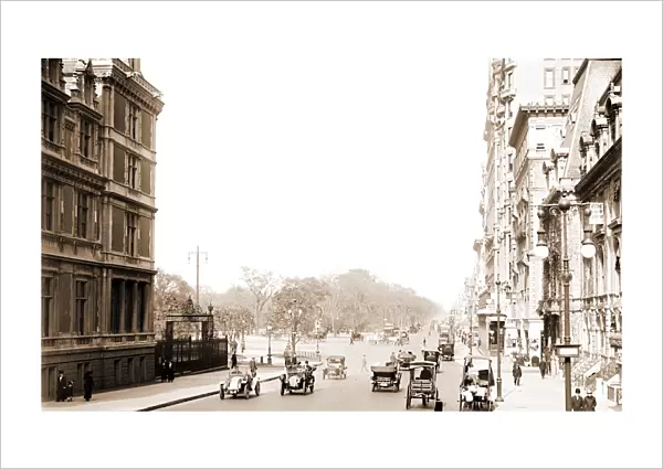 Fifth Avenue at Fifty-seventh Street, north to Central Park, New York City, Parks
