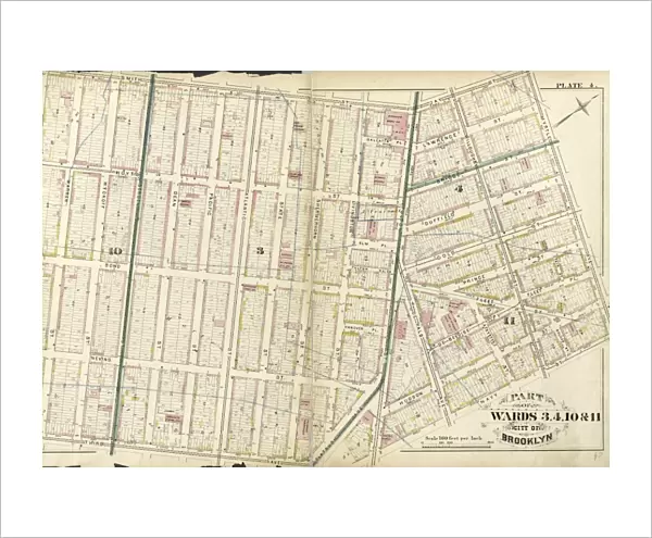Plate 4: Part of Wards 3, 4, 10, & 11. City of Brooklyn