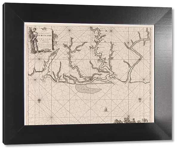 Sea chart of various Surinamese rivers, Jan Luyken, Johannes van Keulen (I), unknown