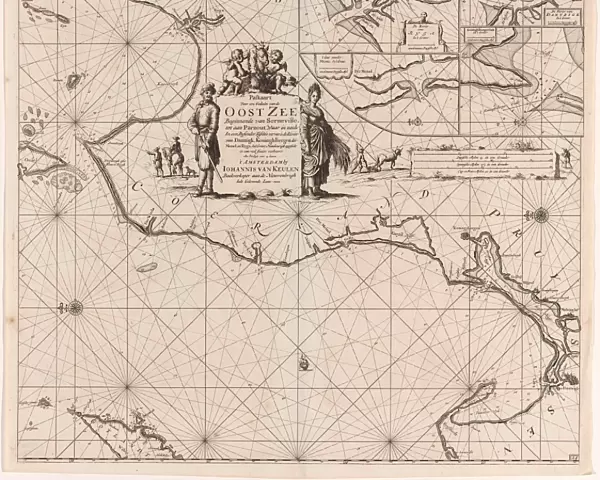 Sea chart of a portion of the Baltic coast of Poland and Latvia, Jan Luyken, Johannes