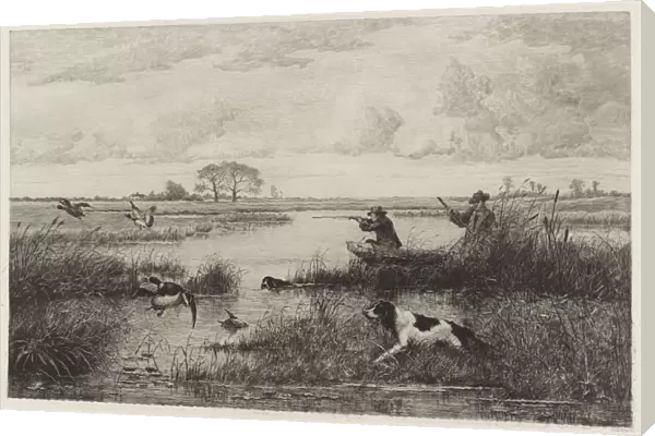 Duck Hunt, print maker: Elias Stark, 1859 - 1891