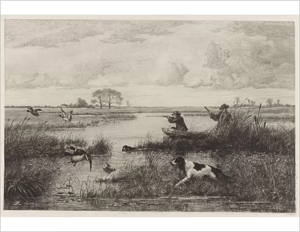 Duck Hunt, print maker: Elias Stark, 1859 - 1891