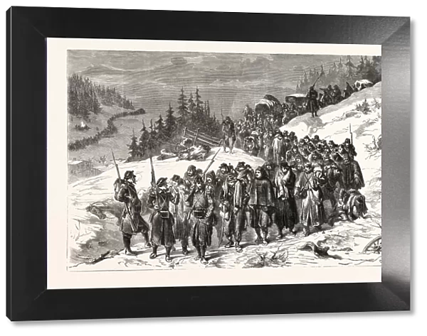Franco-Prussian War: French Soldiers Escorted by Swiss Military in the Jura the 3