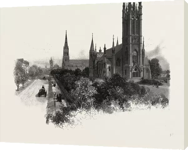 Toronto, Metropolitan (Methodist) Church, Canada, Nineteenth Century Engraving